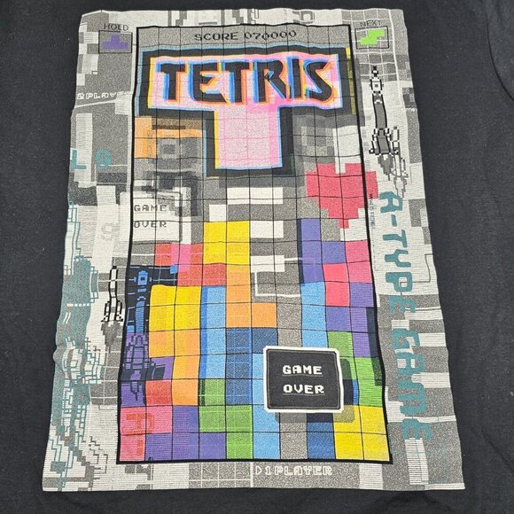 Men's Tetris Graphic Short Sleeved T-Shirt, Size Large, 100% Cotton - Picture 6 of 11